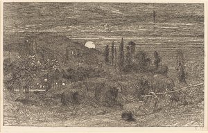 De Opkomende Maan, of Een Engelse Pastorale door Samuel Palmer