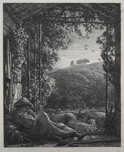 De slapende herder door Samuel Palmer