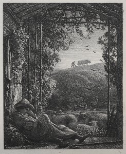 De slapende herder door Samuel Palmer