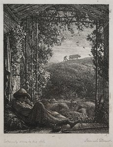 De slapende herder, 1857 door Samuel Palmer