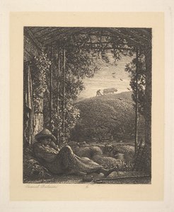 De Slapende Herder, Vroege Ochtend, 1857 door Samuel Palmer