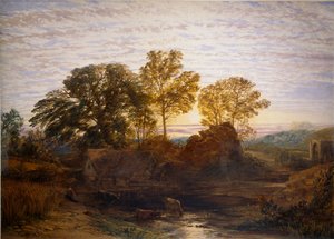 De Watermolen door Samuel Palmer