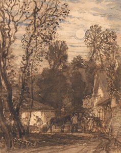De Smederij langs de Weg door Samuel Palmer