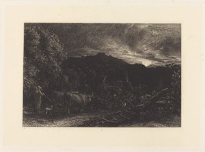 De vermoeide ploeger door Samuel Palmer