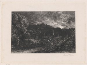 De Vermoeide Ploeger door Samuel Palmer