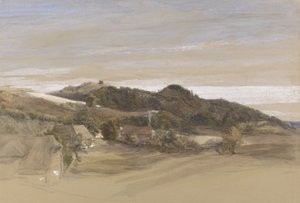 Underriver Hills, Bij Sevenoaks, Kent, vanuit de Tuinen van J. Herries, Esq. door Samuel Palmer