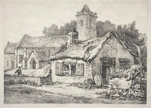 Een serie oude gebouwen en landelijke huisjes in het noorden van Engeland: Ayton, 1821 door Samuel Prout