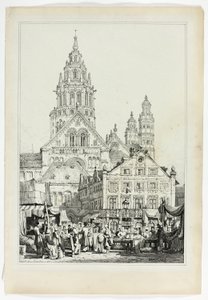 Kathedraal in Mainz door Samuel Prout