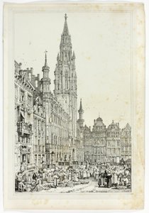 Stadhuis, Brussel door Samuel Prout