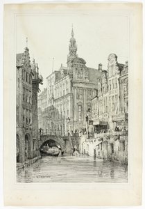 Hotel de Ville, Utrecht, uit Facsimiles van Schetsen gemaakt in Vlaanderen en Duitsland