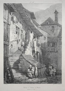 Ruïnes van de abdij van Baume. Interieur van de binnenplaats
