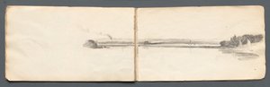 Schetsboek: "Landschap met zeilboten"
