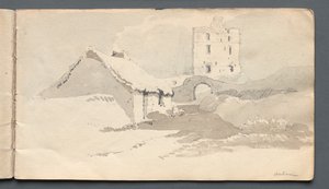 Schetsboek: Norham door Samuel Prout