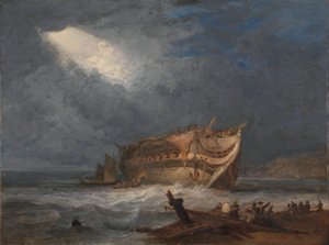 Het Wrak van de Dutton, Een Oost-Indiëvaarder door Samuel Prout