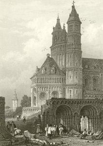 De kathedraal van Worms door Samuel Prout