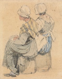 Twee Boerenmeisjes, Zittend