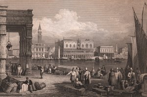 Uitzicht op het San Marcobekken in Venetië door Samuel Prout