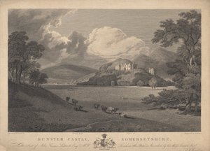 Noordoostelijk Uitzicht op Dunster Kasteel, Somerset door Samuel Rawle