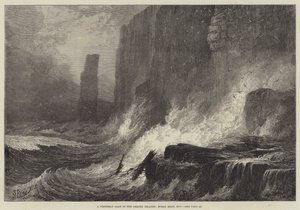 Een Westerstorm op de Orkney-eilanden, Roray Head, Hoy door Samuel Read