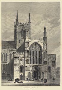 Kathedraal van Rochester (gravure) door Samuel Read