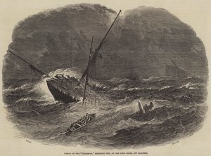 Wrak van de Floridian, Emigrantenschip, op de Long Sands, bij Harwich door Samuel Read