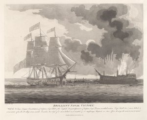 Briljante zeeslag door Samuel Seymour