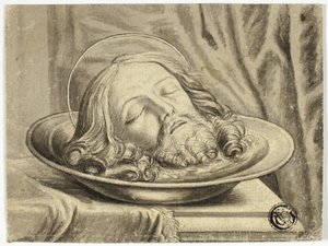 Het hoofd van Johannes de Doper op lader