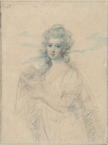 Portret van een jonge vrouw als Psyche