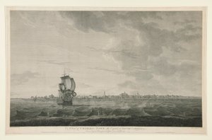 Gezicht op Charles-town, de hoofdstad van South Carolina door Samuel Smith