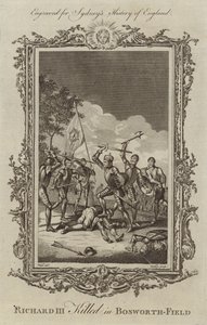 Koning Richard III gedood in Bosworth Field
