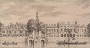 Oude Somerset House door Samuel Wale