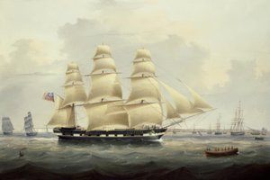 Een Britse koopvaarder aan de zuidkust