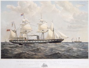 Het ijzeren stoomschip 
