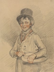 Een jongen met een mand door Samuel de Wilde