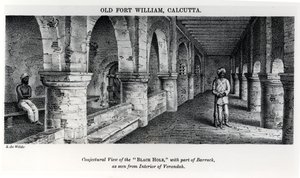 Oude Fort William, Calcutta, met een vermoedelijk uitzicht op het 