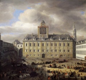 Hoofdplein binnen het keizerlijk kasteel in Wenen