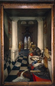 Perspectiefdoos van een Nederlands interieur