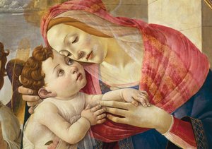 Maagd en kind, detail door Sandro Botticelli