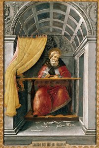 Sint-Augustinus in zijn cel door Sandro Botticelli