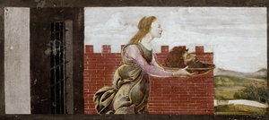 Salome met het hoofd van Johannes de Doper (detail) door Sandro Botticelli