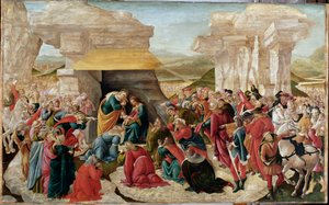 De Aanbidding der Wijzen (Onvoltooid schilderij, ca.1500) door Sandro Botticelli
