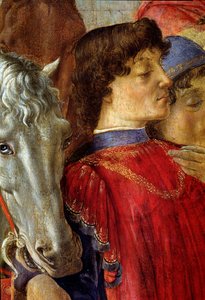 De Aanbidding der Wijzen (detail) door Sandro Botticelli