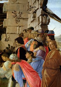 De Aanbidding der Wijzen (detail) door Sandro Botticelli