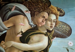 De geboorte van Venus (detail) door Sandro Botticelli