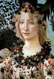 De lente (detail) door Sandro Botticelli
