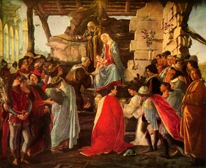 Aanbidding der Wijzen door Sandro Botticelli
