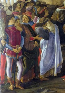 Aanbidding van de Wijzen detail door Sandro Botticelli