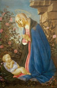 Aanbidding van het kind (Madonna Wemyss) door Sandro Botticelli
