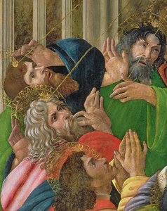 (detail) De nederdaling van de Heilige Geest door Sandro Botticelli