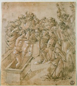 De opwekking van de zoon van Theophilus door Sandro Botticelli